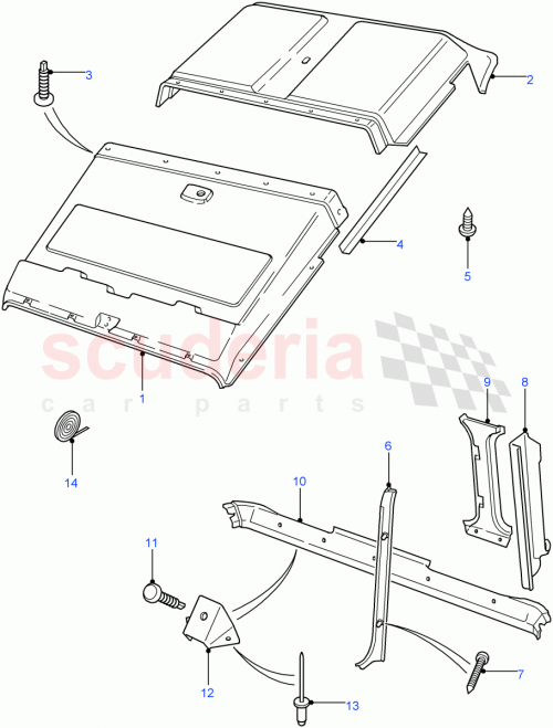 Part Diagram for Land Rover MWC9832LUH