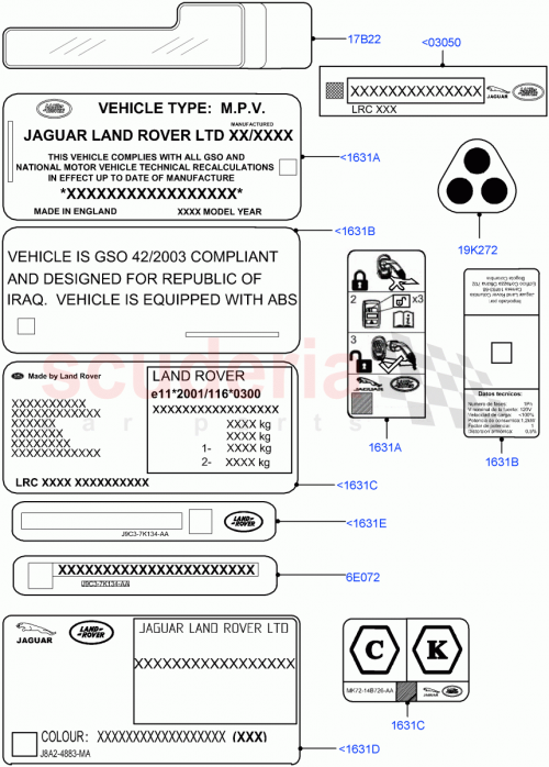 Part Diagram for Land Rover LR174412