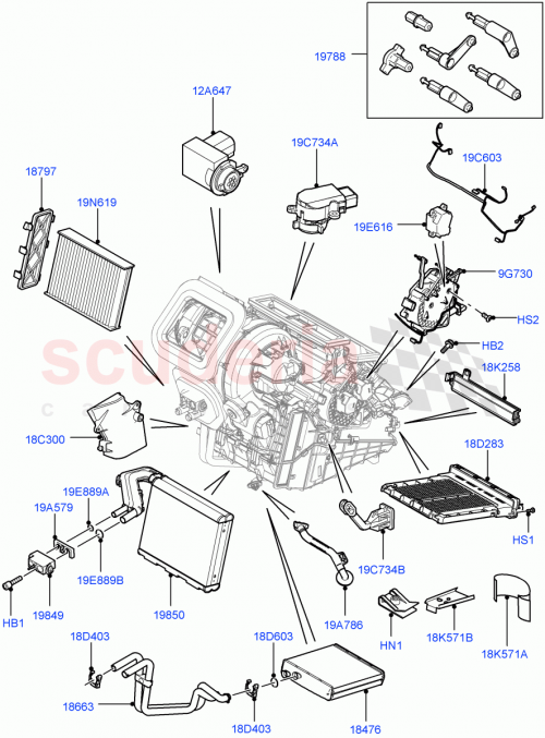 Part Diagram for Land Rover LR003199