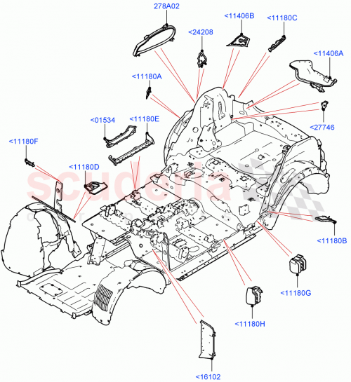Part Diagram for Land Rover LR155534
