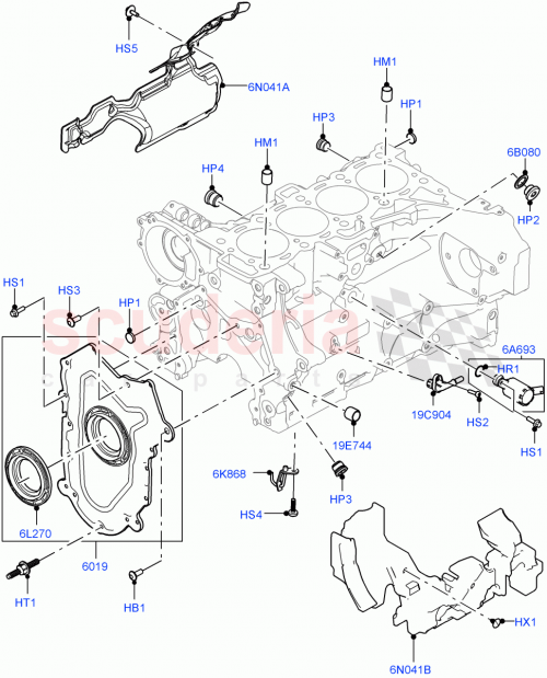 Part Diagram for Land Rover LR141337