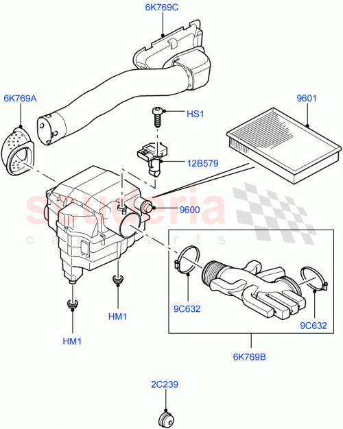 Part Diagram for Land Rover LR005191