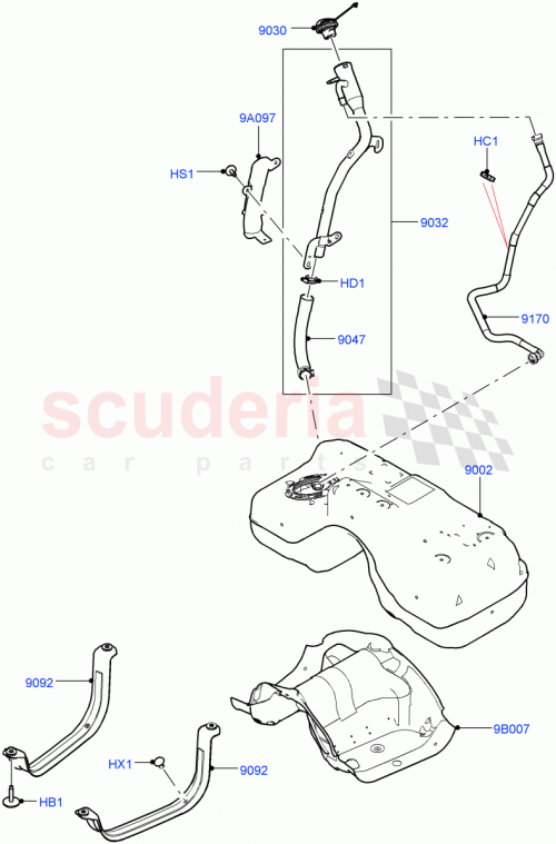 Part Diagram for Land Rover LR153412