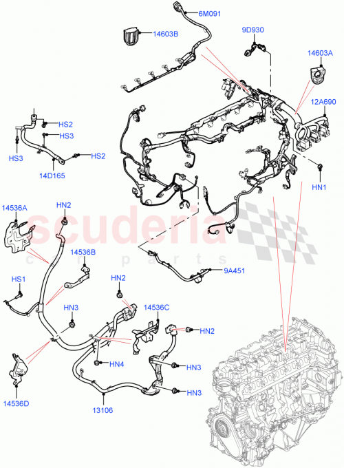 Part Diagram for Land Rover LR173655