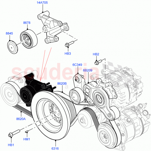 Part Diagram for Land Rover LR125249