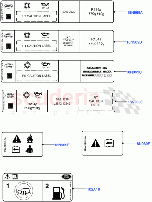 Part Diagram for Land Rover LR164450