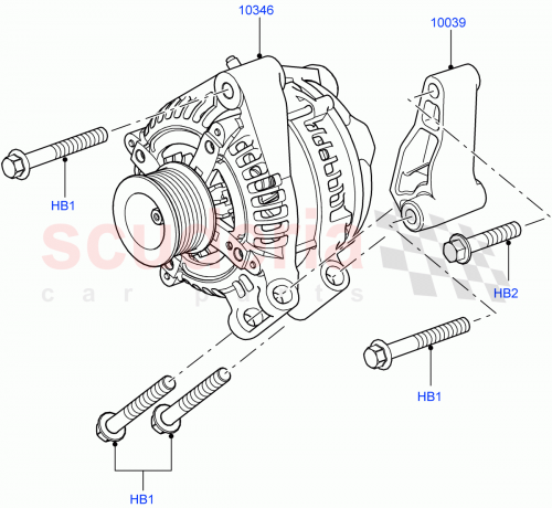 Part Diagram for Land Rover YLU500351
