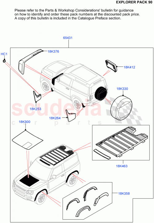 Part Diagram for Land Rover VPLE90EXP02