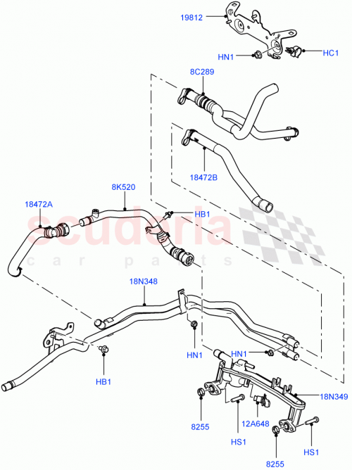 Part Diagram for Land Rover LR011458