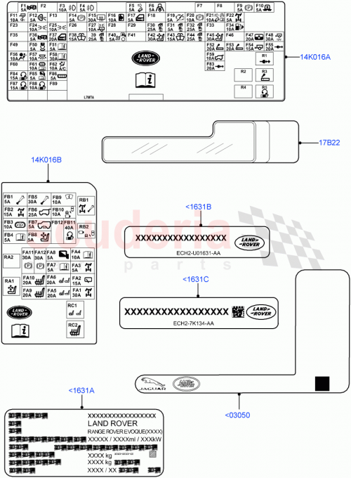 Part Diagram for Land Rover LR116240
