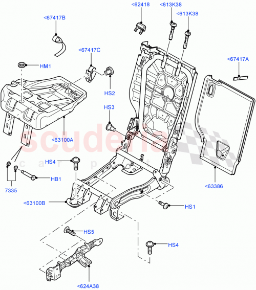 Part Diagram for Land Rover HTA500220