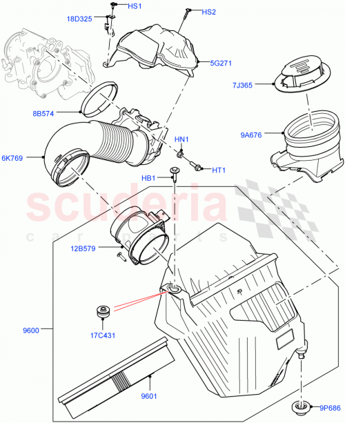 Part Diagram for Land Rover LR048608