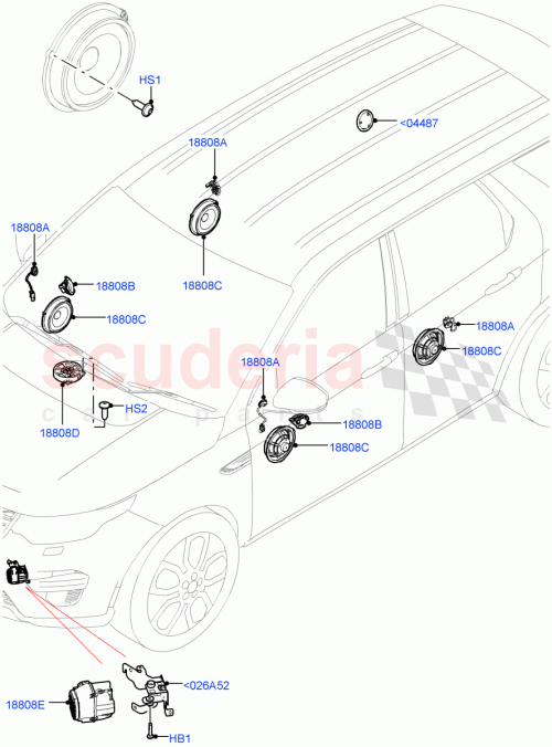 Part Diagram for Land Rover LR061036