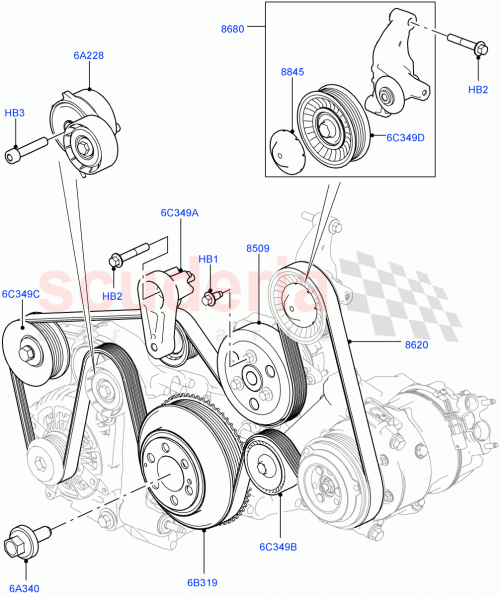 Part Diagram for Land Rover LR057457