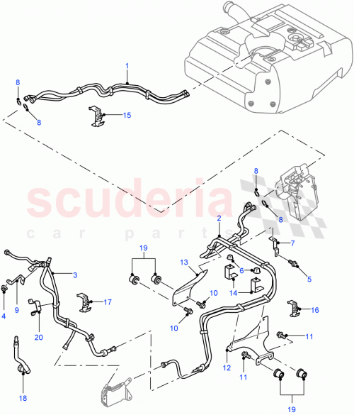 Part Diagram for Land Rover WJU500440