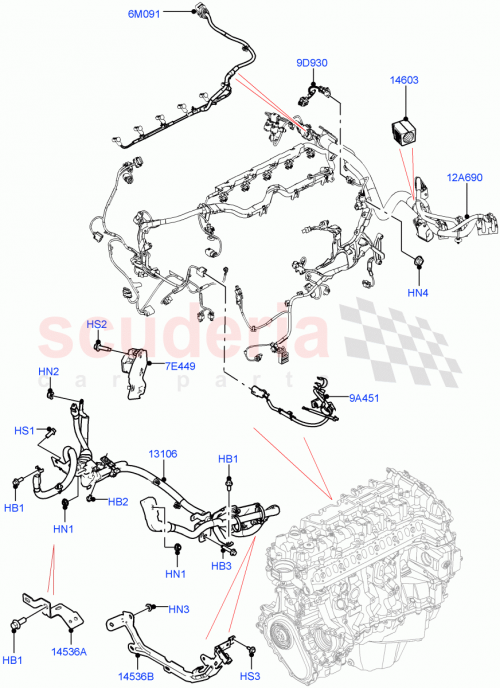 Part Diagram for Land Rover LR141227