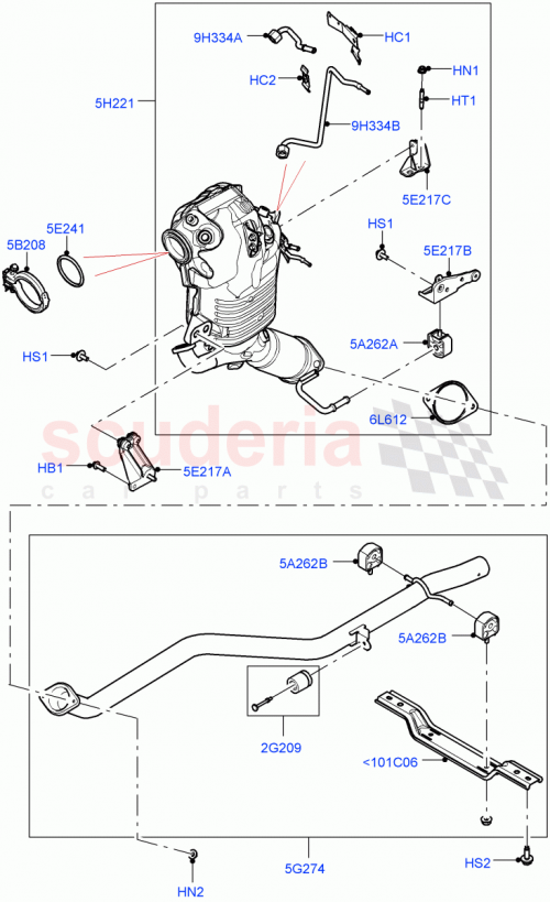 Part Diagram for Land Rover LR148149