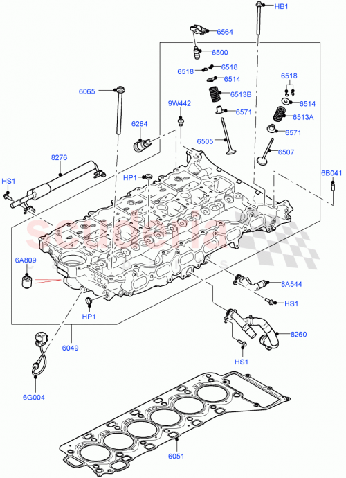 Part Diagram for Land Rover LR121813