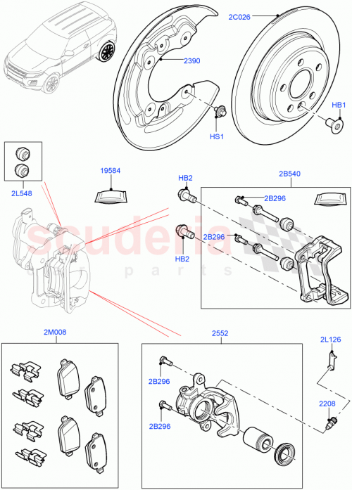 Part Diagram for Land Rover LR027128