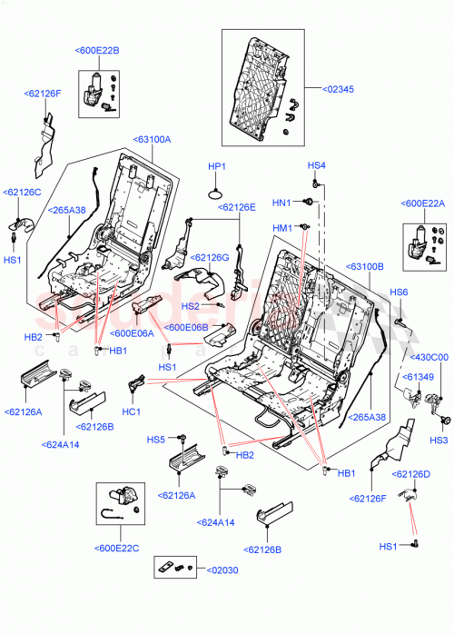 Part Diagram for Land Rover LR055741