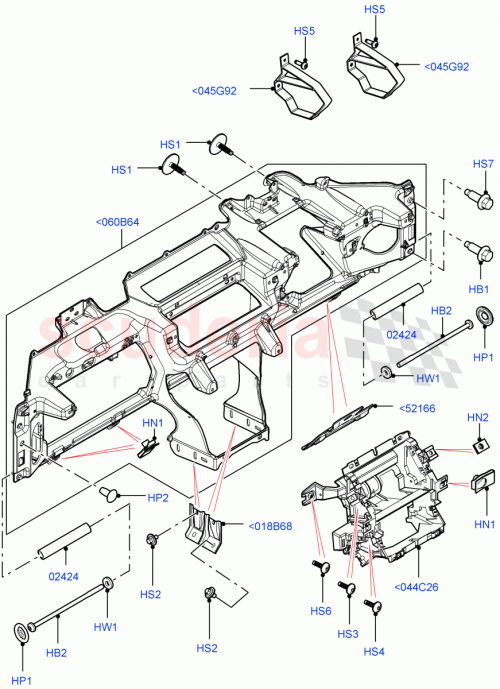 Part Diagram for Land Rover LR055532