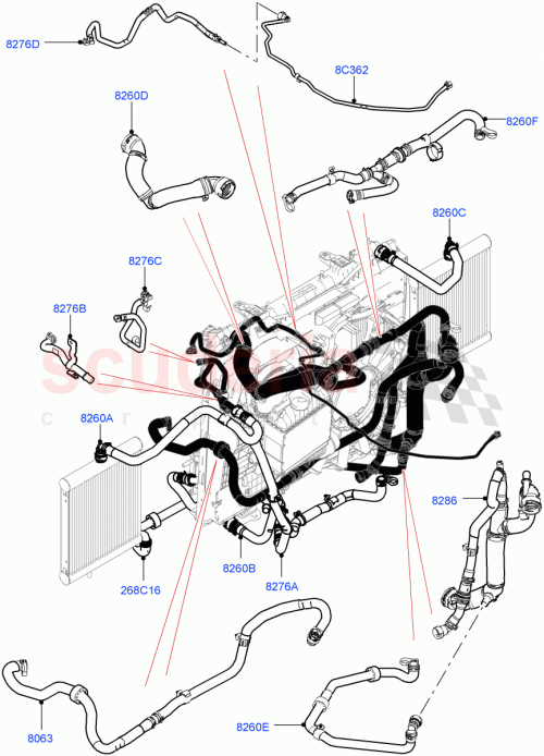 Part Diagram for Land Rover LR100554