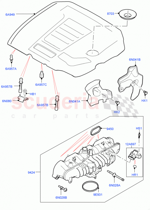 Part Diagram for Land Rover LR141496