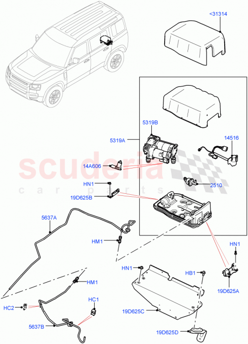 Part Diagram for Land Rover LR130629
